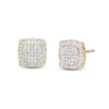 Thumbnail Image 0 of 1/10 CT. T.W. Diamond Cornered Square Stud Earrings in 10K Gold