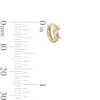 Thumbnail Image 2 of 14K Gold CZ Three Stone Hoop -18G 1/4&quot;