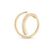 Thumbnail Image 1 of 14K Gold CZ Twist Hoop - 18G 5/16&quot;