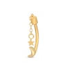 Thumbnail Image 1 of 10K Gold Moon and Star Chain Belly Ring - 14G 7/16&quot;