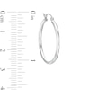 Thumbnail Image 1 of 27mm Polished Hoops in 10K Hollow White Gold