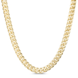 1 CT. T.W. Diamond Cuban Link Chain Necklace in Sterling Silver with 14K  Gold Plate – 22