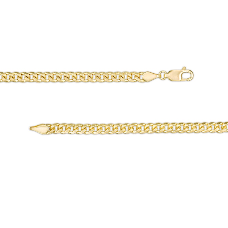 3.5mm Miami Curb Chain Necklace in 14K Semi-Solid Gold - 20"