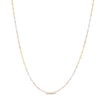 Thumbnail Image 0 of 1.4mm Diamond-Cut Singapore Tri-Color Chain Necklace in 10K Solid Gold- 16 + 2"