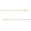 Thumbnail Image 1 of 1.4mm Diamond-Cut Singapore Tri-Color Chain Necklace in 10K Solid Gold- 16 + 2"