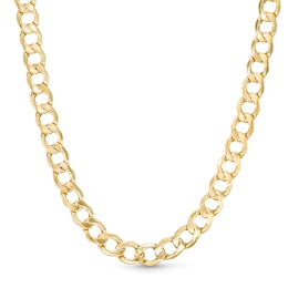 14K Hollow Gold Curb Chain - 22&quot;