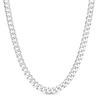 Thumbnail Image 1 of 5.2mm Miami Curb Chain Necklace in 10K Semi-Solid White Gold - 24&quot;