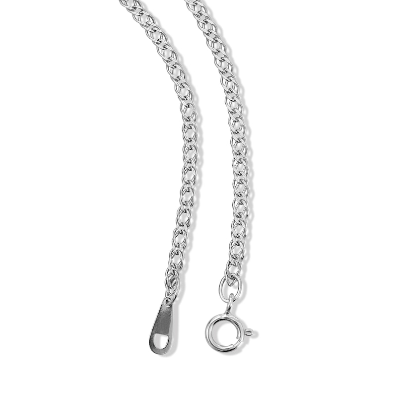 Main Image 3 of 2.25mm Rambo Chain Necklace 10K Hollow White Gold - 20&quot;