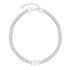 Thumbnail Image 1 of Initial Curb Chain Personalized Choker in Solid Stainless Steel