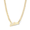 Thumbnail Image 1 of Bold Script Name Personalized Chain Necklace in Solid Sterling Silver with 14K Gold Plate (1 Line) - 18&quot;