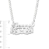 Thumbnail Image 2 of Script Name with Heart Curb Chain Necklace in Solid Sterling Silver (1 Line) - 18&quot;