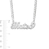 Thumbnail Image 2 of Script Name Curb Chain Necklace in Solid Sterling Silver (1 Line) - 18&quot;