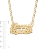 Thumbnail Image 2 of 14K Gold Plated Script Name with Heart Curb Chain Necklace - 18&quot;