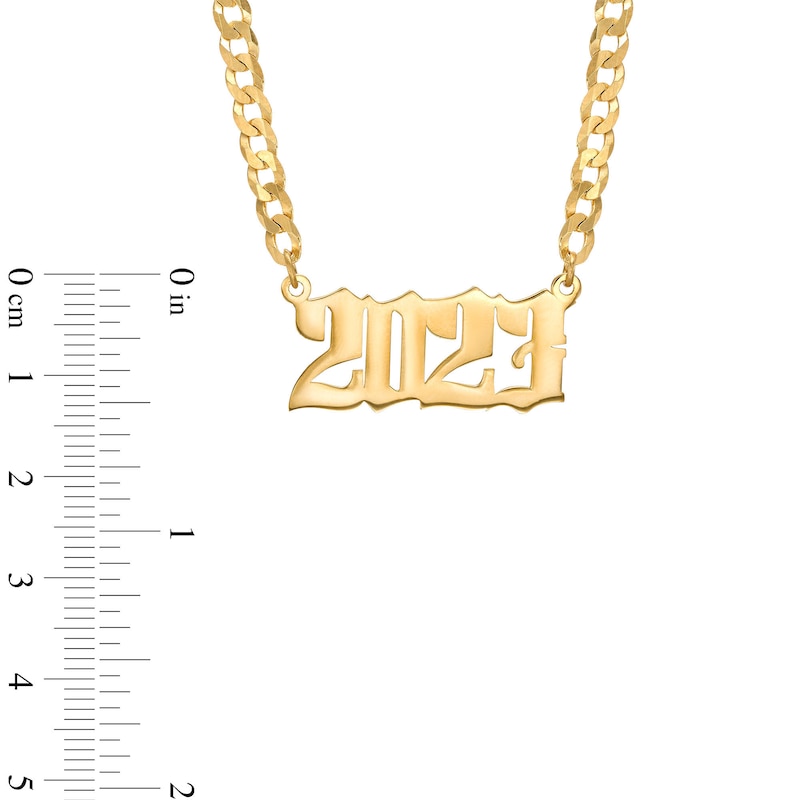 Engravable Numbers Pendant (1 Line)