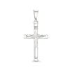 Thumbnail Image 0 of Diamond-Cut Cross Necklace Charm in 10K Hollow White Gold