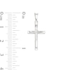 Thumbnail Image 1 of Diamond-Cut Cross Necklace Charm in 10K Hollow White Gold