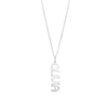 Thumbnail Image 1 of Personalized Vertical Name Curb Chain Necklace in Sterling Silver