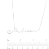 Thumbnail Image 2 of Sterling Silver Slant Hand Cursive Personalized Necklace - 16&quot;