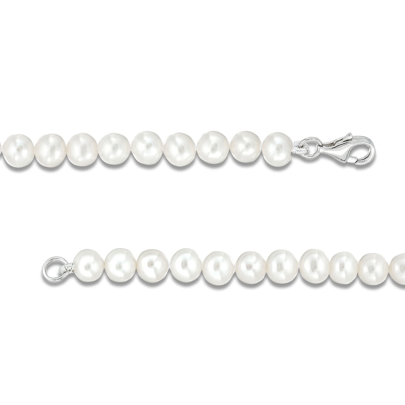 6mm Cultured Freshwater Pearl Necklace with Sterling Silver Clasp
