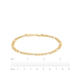 Thumbnail Image 2 of 4.4mm Figarucci Chain Bracelet in 10K Hollow Gold Bonded Sterling Silver - 8.5&quot;