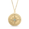 Thumbnail Image 0 of 14K Gold Plate ​​​​​​​Engravable Compass Curb Chain Necklace
