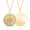 Thumbnail Image 4 of 14K Gold Plate ​​​​​​​Engravable Compass Curb Chain Necklace