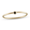 Thumbnail Image 1 of 10K Gold Black CZ Bezel-Set Ring