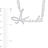 Thumbnail Image 2 of Sterling Silver CZ Personalized Name Script Curb Chain Necklace - 18&quot;