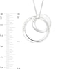 Thumbnail Image 2 of Sterling Silver Engravable Interlocking Circles Pendant - 18&quot;