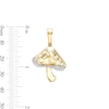 Thumbnail Image 3 of 1/6 CT. T.W. Diamond Mushroom Necklace Charm in Sterling Silver with 14K Gold