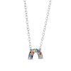 Thumbnail Image 2 of Sterling Silver CZ Rainbow Pendant  - 18&quot;