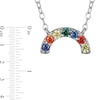 Thumbnail Image 4 of Sterling Silver CZ Rainbow Pendant  - 18&quot;