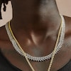 Thumbnail Image 3 of 1 CT. T.W. Diamond Spike Link Necklace in Sterling Silver with 14K Gold Plate - 18&quot;