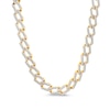 Thumbnail Image 0 of 1 CT. T.W. Diamond Double Bar Link Necklace in Sterling Silver with 14K Gold Plate - 18"