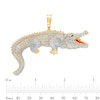 Thumbnail Image 4 of 1/2 CT. T.W. Diamond Alligator Necklace Charm in Sterling Silver with 14K Gold Plate