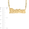 Thumbnail Image 1 of Double Plated Gothic Nameplate Curb Chain Necklace in Sterling Silver with 14K Gold Plate - 18"