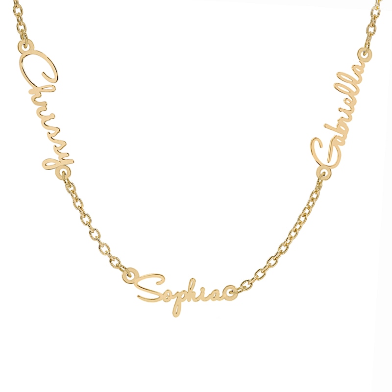 Name Necklace Solid 14k Gold nameplate necklace Personalized Brooklyn Style  