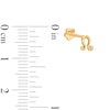 Thumbnail Image 2 of 14K Gold Leo Zodiac Stud - 18G 5/16&quot;