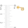 Thumbnail Image 2 of 14K Gold Cancer Zodiac Stud - 18G 5/16&quot;