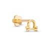 Thumbnail Image 1 of 14K Gold Libra Zodiac Stud - 18G 5/16&quot;