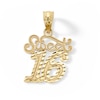 Thumbnail Image 1 of 10K Solid Gold Sweet 16 Necklace Charm