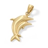 Thumbnail Image 3 of 10K Hollow Gold Puff Dolphin Necklace Charm