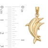 Thumbnail Image 4 of 10K Hollow Gold Puff Dolphin Necklace Charm