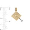 Thumbnail Image 4 of 10K Solid Gold Graduation Cap Two-Tone Necklace Charm