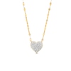 Thumbnail Image 1 of 10K Solid Gold 1/10 CT. T.W. Diamond Heat Forzentina Pendant - 17&quot; + 1&quot;