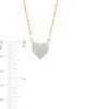 Thumbnail Image 2 of 10K Solid Gold 1/10 CT. T.W. Diamond Heat Forzentina Pendant - 17&quot; + 1&quot;