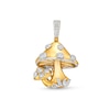 Thumbnail Image 1 of 1/6 CT. T.W. Diamond Multi-Mushroom Necklace Charm in Sterling Silver with 14K Gold Plate