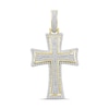 Thumbnail Image 1 of ​​​​​​​1/4 CT. T.W. Diamond Cross Necklace Charm in Sterling Silver with 14K Gold Plate