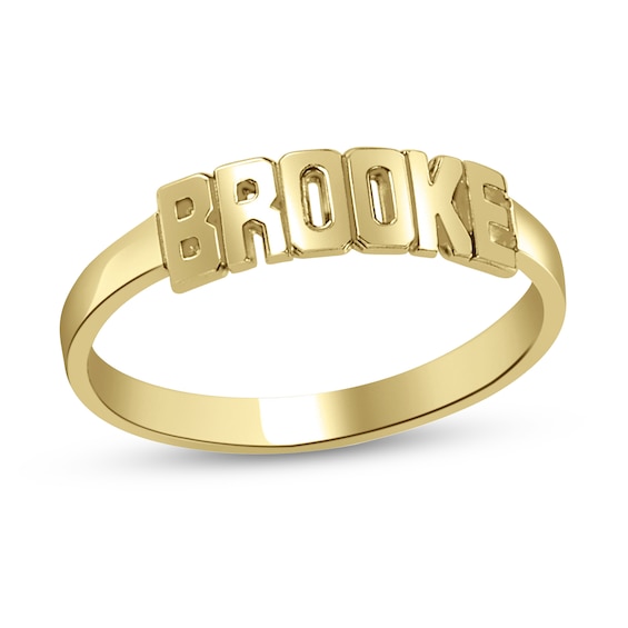 Block Letter Name Ring