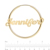 Thumbnail Image 1 of Script Name Hoops in Sterling Silver with 14K Gold Plate